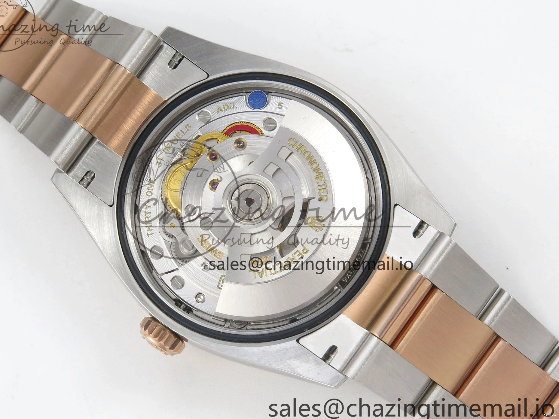 MiroTime 0426 FastDry DateJust 36 SS RG ARF 1:1 Best Edition 904L Steel White MOP Diamonds Dial on Oyster Bracelet SH 57